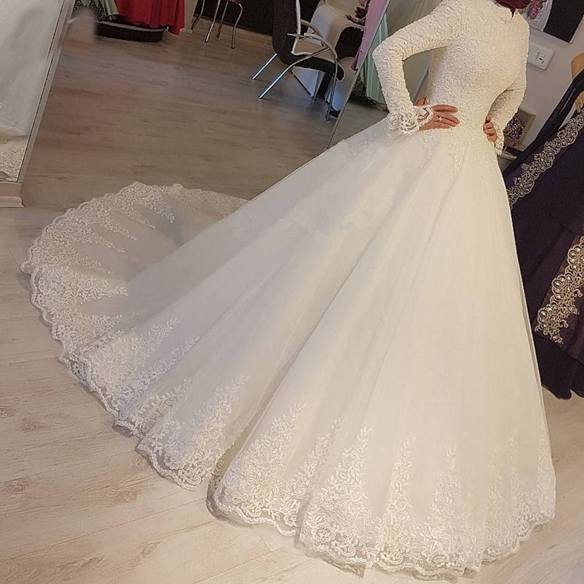 Buy NOW this Modest Dress - Ball Gown / Modest Bride Wedding Gown or other Modest Dresses from Rawdah Al-Jennah