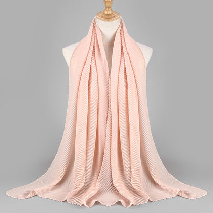 Buy NOW this Hijab - Twill Crumpled Pleated Scarf Women's Bag Headscarf or other Hijab from Rawdah Al-Jennah