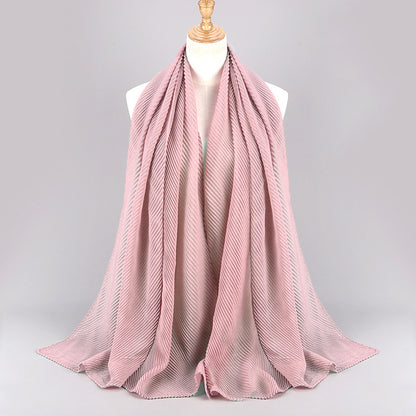 Buy NOW this Hijab - Twill Crumpled Pleated Scarf Women's Bag Headscarf or other Hijab from Rawdah Al-Jennah