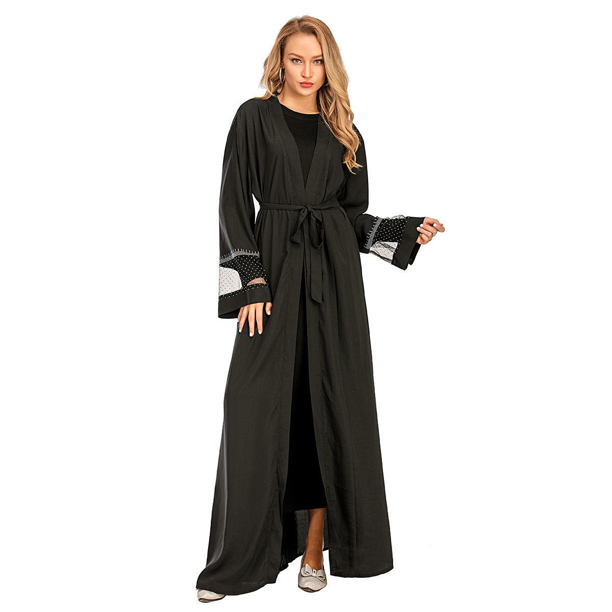 Buy NOW this Modest Dress - Women's Fashion Mesh Stitching Hot Diamond Dress or other Modest Dresses from Rawdah Al-Jennah