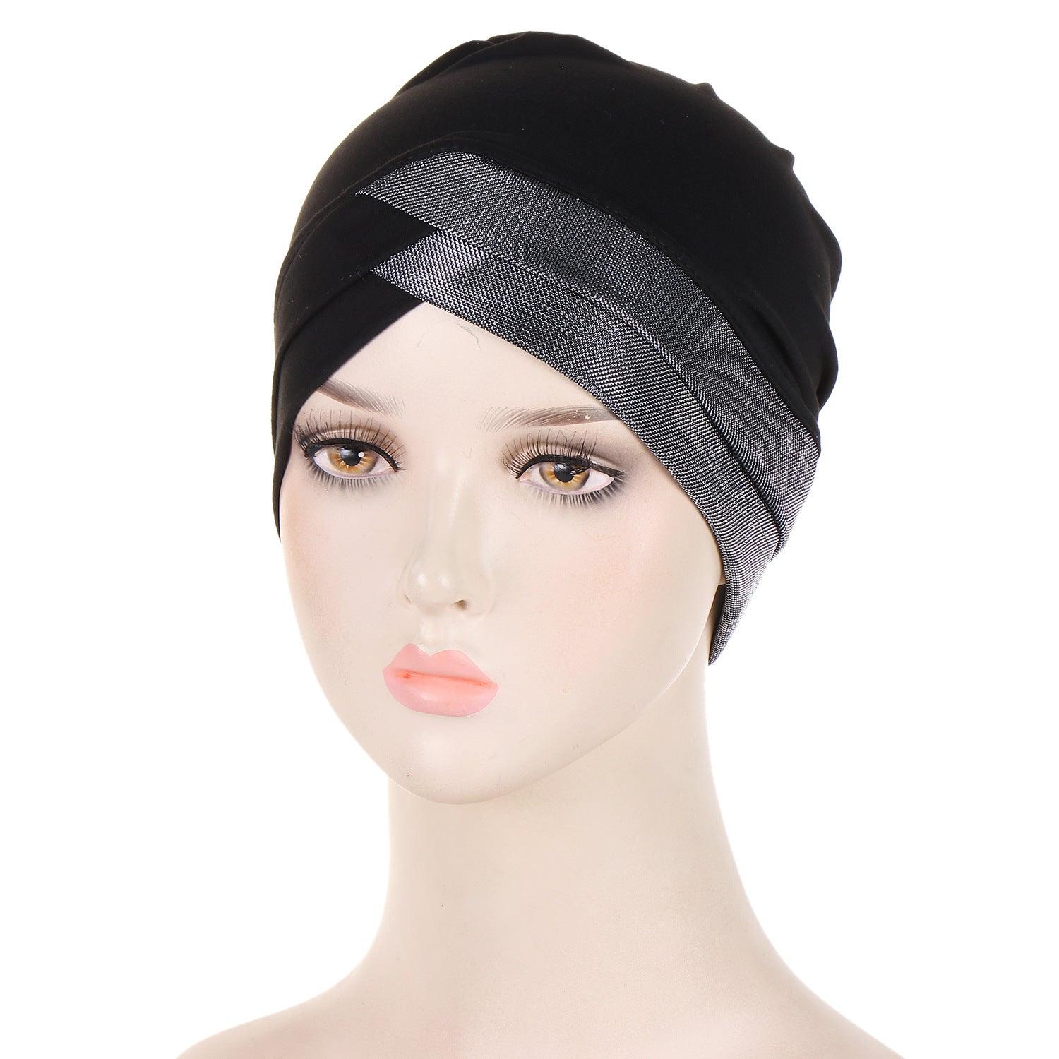 Buy NOW this Hijab - Bright Silk Forehead Cross Women's Hijab Cap or other Hijab Cap from Rawdah Al-Jennah