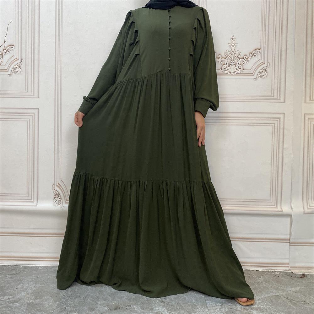 Buy NOW this Modest Dress - Chiffon, loose fit, button up or other Modest Dresses from Rawdah Al-Jennah