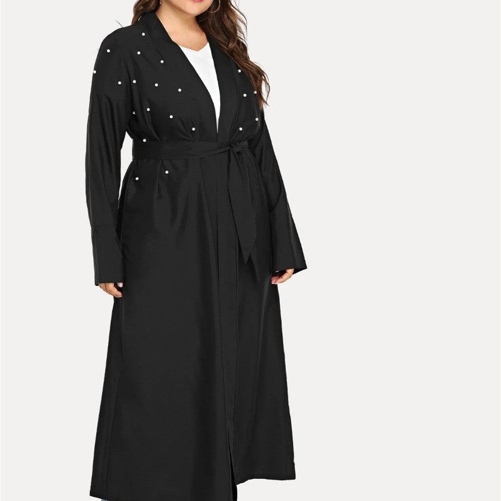 Buy NOW this Women's Retro Black Hollow Long Sleeve Dress / Abaya Set or other Abaya /Dress Set from Rawdah Al-Jennah