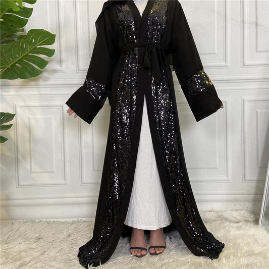 Buy NOW this Abaya - Women's Fashion Sequin Patchwork or other Abaya from Rawdah Al-Jennah