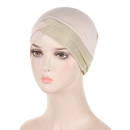 Buy NOW this Hijab - Bright Silk Forehead Cross Women's Hijab Cap or other Hijab Cap from Rawdah Al-Jennah