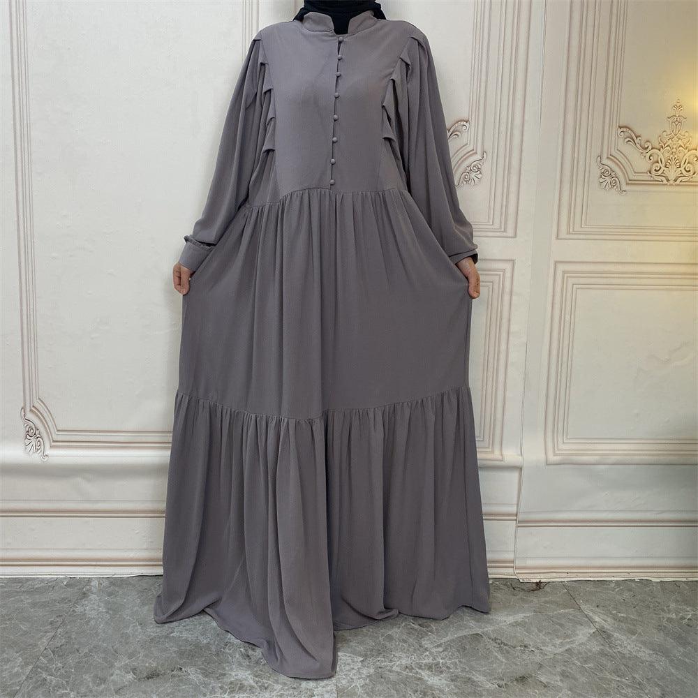 Buy NOW this Modest Dress - Chiffon, loose fit, button up or other Modest Dresses from Rawdah Al-Jennah