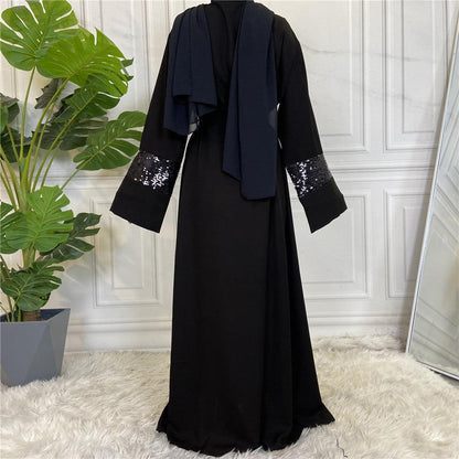 Buy NOW this Abaya - Women's Fashion Sequin Patchwork or other Abaya from Rawdah Al-Jennah