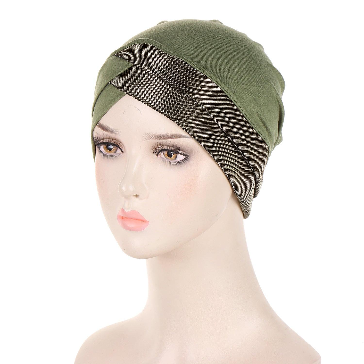 Buy NOW this Hijab - Bright Silk Forehead Cross Women's Hijab Cap or other Hijab Cap from Rawdah Al-Jennah