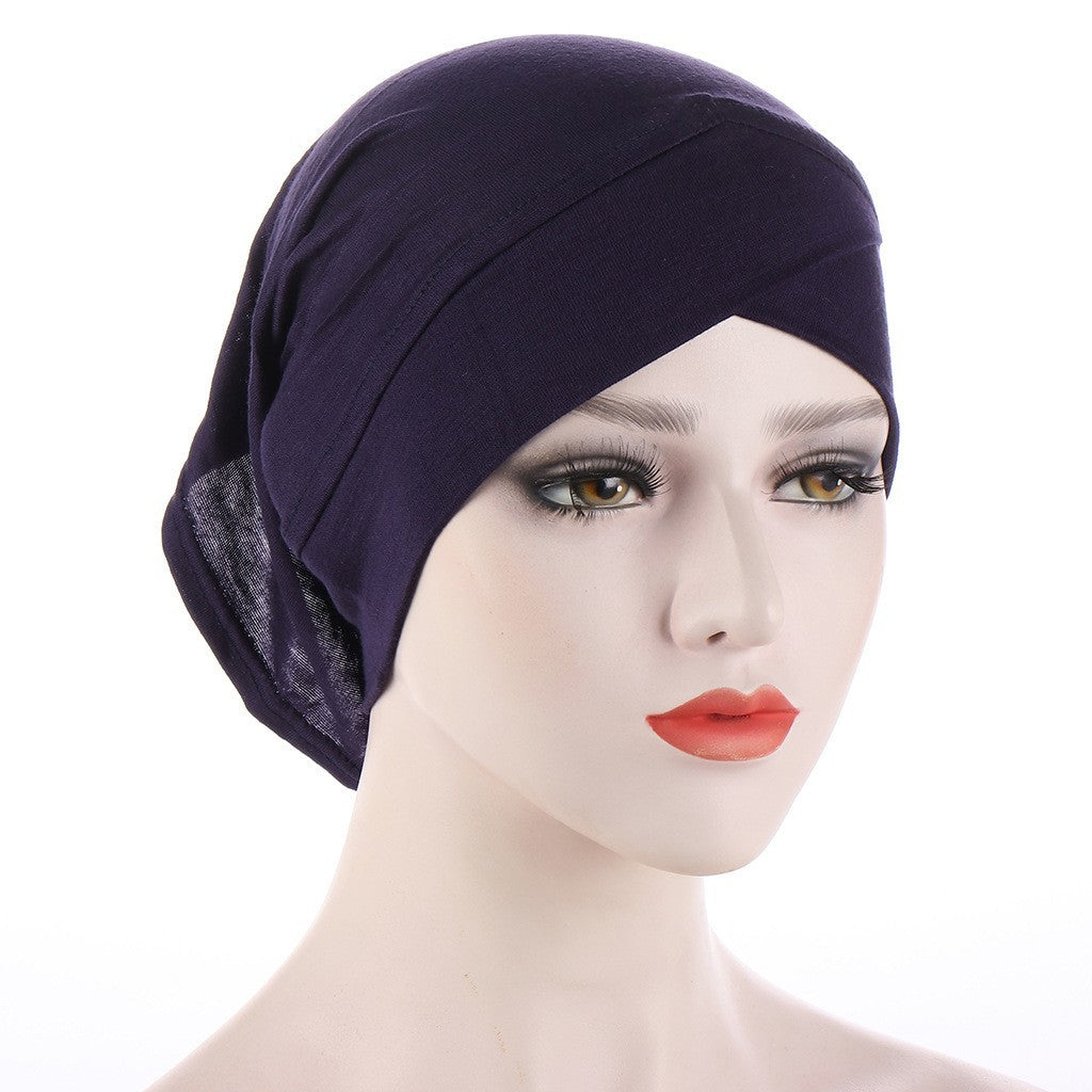 Buy NOW this Hijab - Solid Color Forehead Cross Inner Hijab Cap or other Inner Hijab from Rawdah Al-Jennah