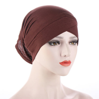 Buy NOW this Hijab - Solid Color Forehead Cross Inner Hijab Cap or other Inner Hijab from Rawdah Al-Jennah