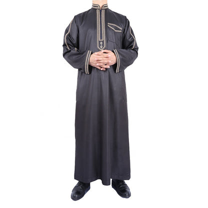 Buy NOW this Men's Thobe / Jalabiya - Polyester Cotton Embroidered Robe or other Thobe / Kandoora / Jalabiya from Rawdah Al-Jennah