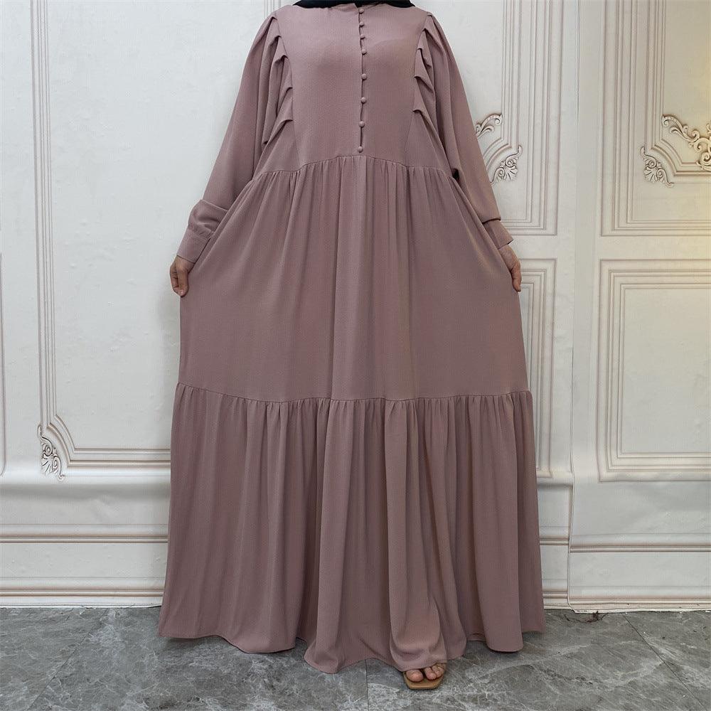 Buy NOW this Modest Dress - Chiffon, loose fit, button up or other Modest Dresses from Rawdah Al-Jennah