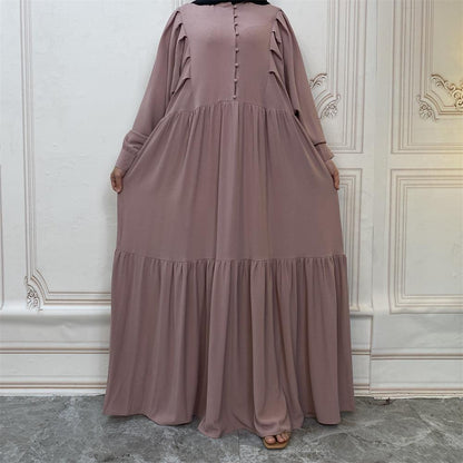 Buy NOW this Modest Dress - Chiffon, loose fit, button up or other Modest Dresses from Rawdah Al-Jennah