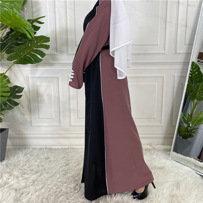 Buy NOW this Abaya - Two tone Patchwork With Buttons or other Abaya from Rawdah Al-Jennah